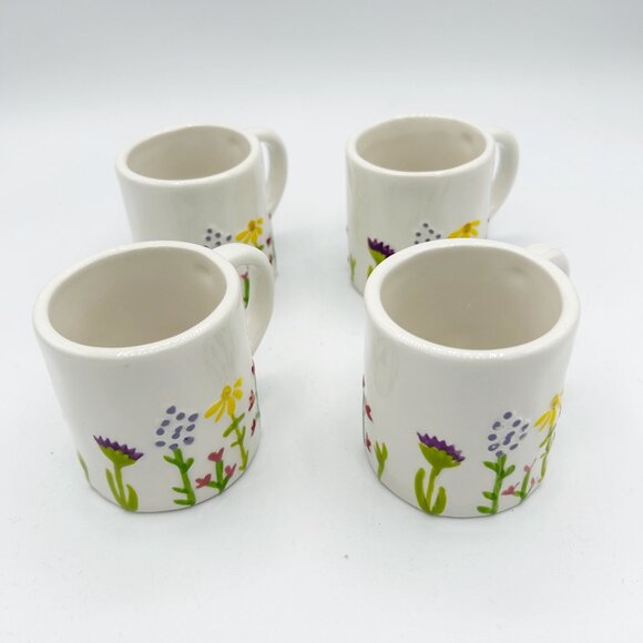 Lang Set of 4 Mini Espresso Mugs 2.5" Spring Floral Kitchen - Picture 4 of 5